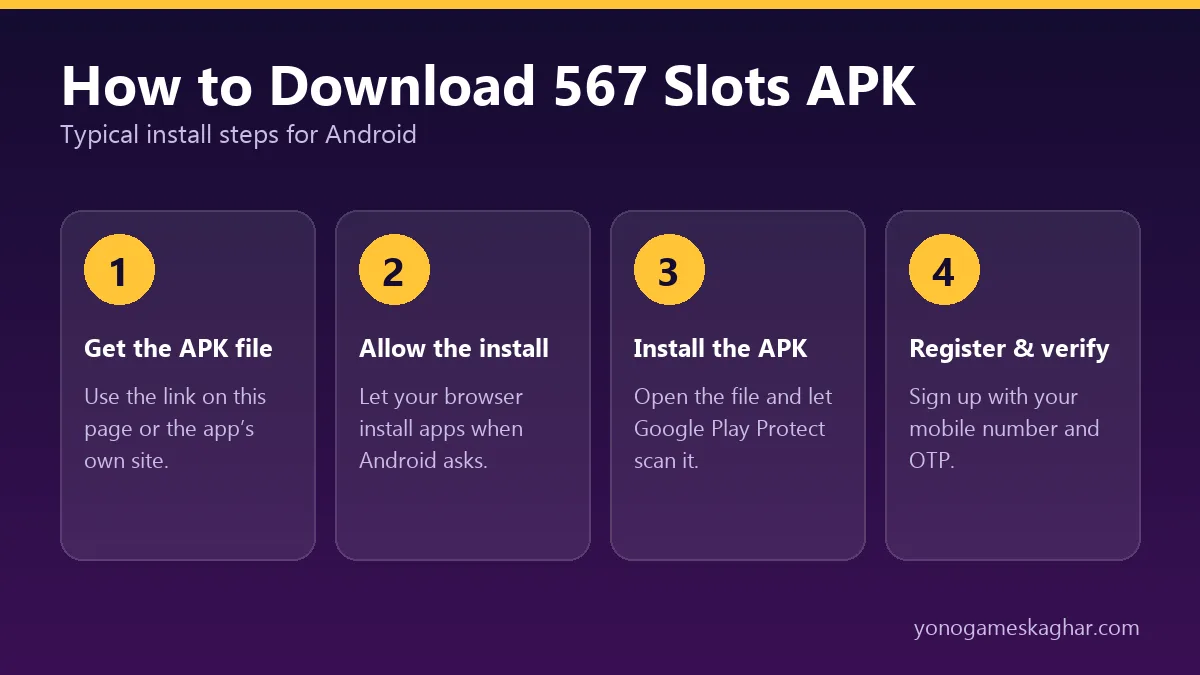 How to download 567 Slots APK