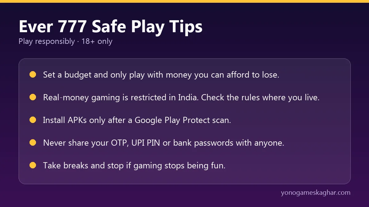 Ever 777 safe play tips