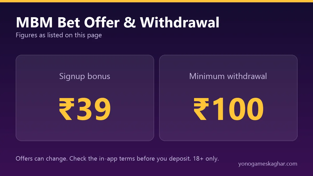 MBM Bet bonus and withdrawal
