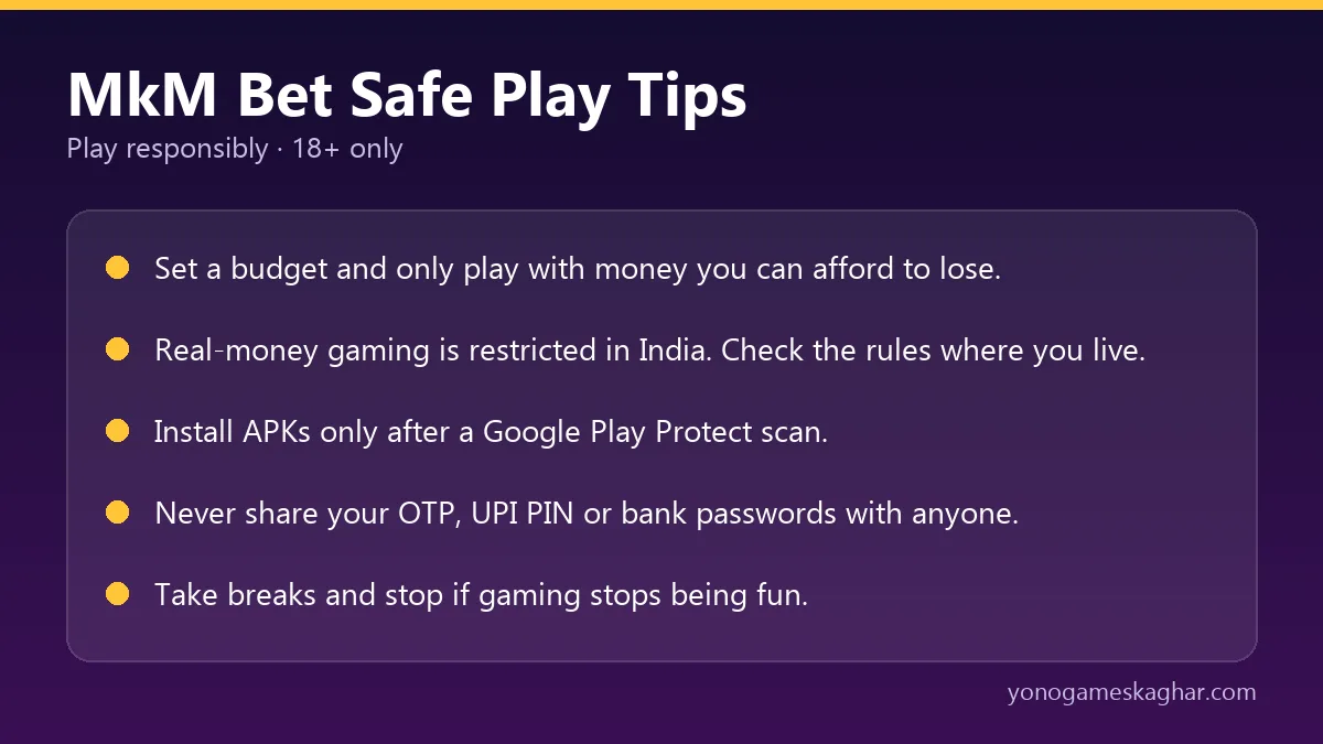 MkM Bet safe play tips