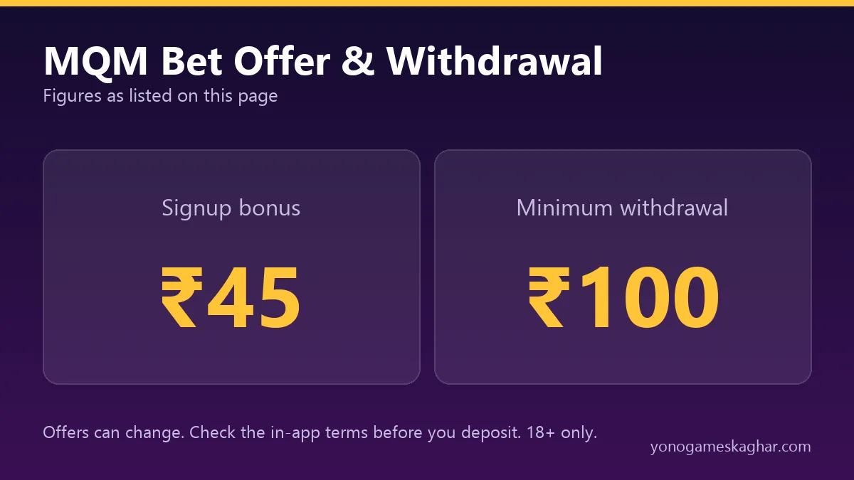 MQM Bet bonus and withdrawal