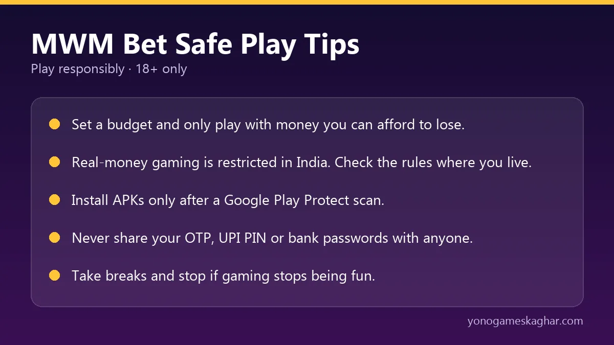 MWM Bet safe play tips