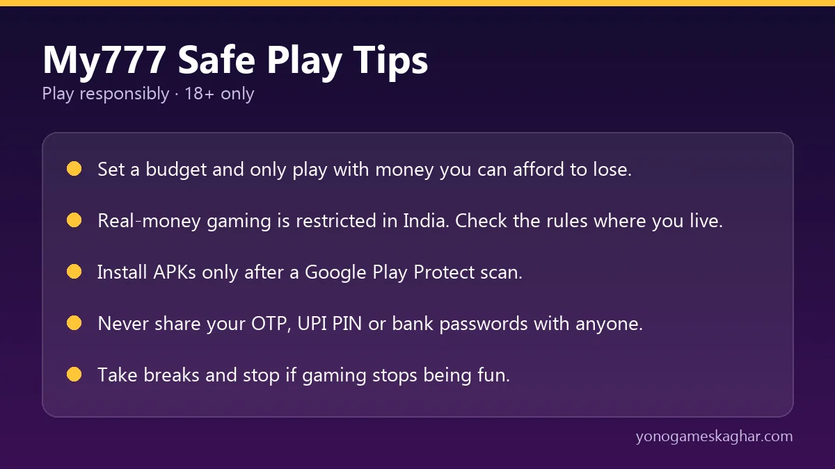 My777 safe play tips