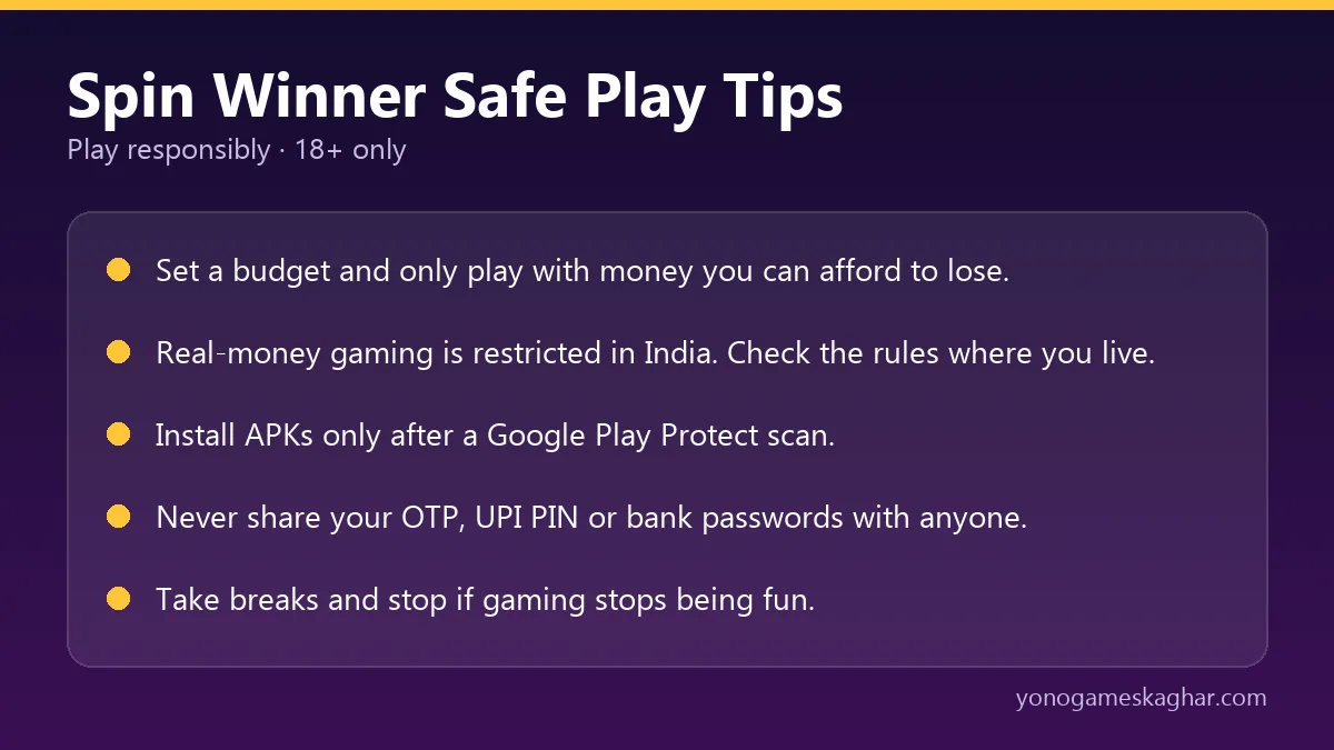 Spin Winner safe play tips